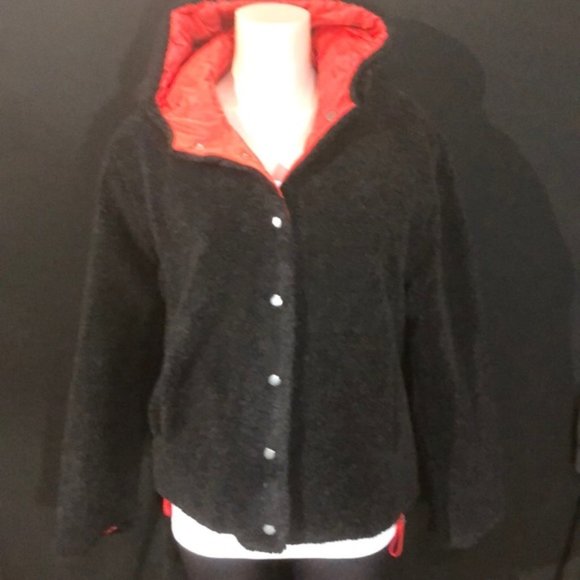 NWT SANCTUARY Reversible Sherpa Puffer Jacket Coat - Picture 5 of 6